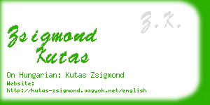 zsigmond kutas business card